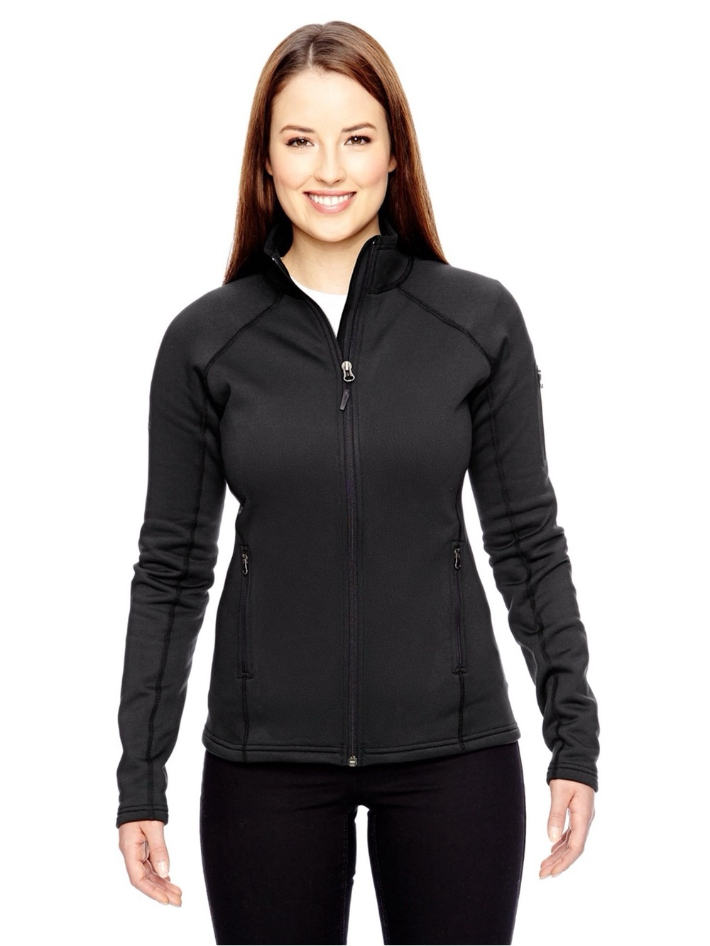 Marmot Women's Stretch Fleece Jacket Full Zip Black Softshell Performance Size M